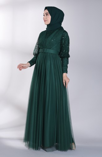 Habillé Hijab Vert emeraude 5363-04