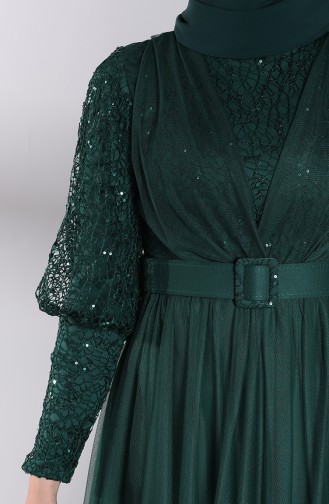 Smaragdgrün Hijab-Abendkleider 5363-04