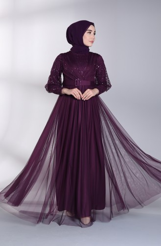 Lila Hijab-Abendkleider 5363-08