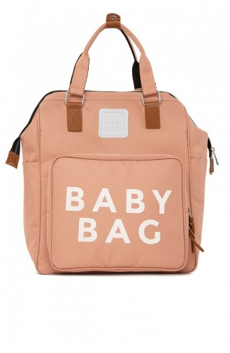 Bagmori Baby Bag Baskılı Cepli Anne Bebek Bakım Sırt Çanta M000005163 Pudra