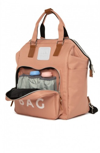Bagmori Baby Bag Baskılı Cepli Anne Bebek Bakım Sırt Çanta M000005163 Pudra