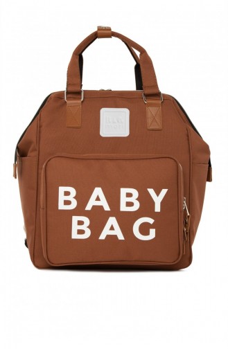 Bagmori Baby Bag Baskılı Cepli Anne Bebek Bakım Sırt Çanta M000005163 Taba