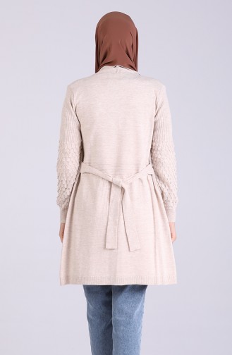 Beige Strickjacke 1417-08