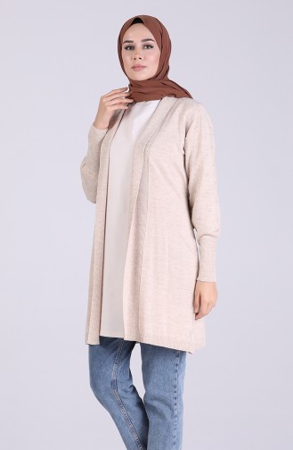 Beige Strickjacke 1482-06