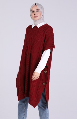 Weinrot Poncho 0612-02