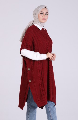 Weinrot Poncho 0612-02