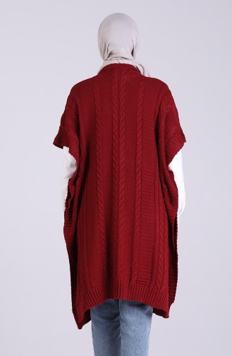 Claret Red Poncho 0612-02