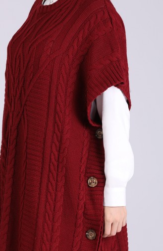Claret red Poncho 0612-02