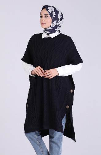 Dunkelblau Poncho 0612-04