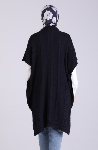 Navy Blue Poncho 0612-04