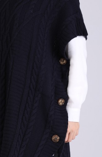 Navy Blue Poncho 0612-04