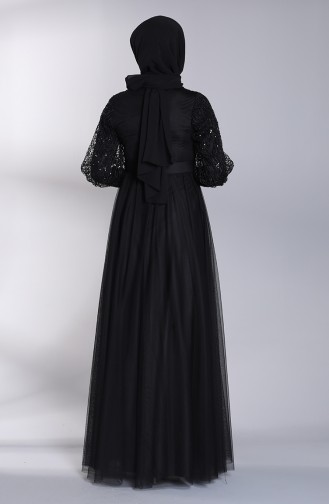 Schwarz Hijab-Abendkleider 5363-03