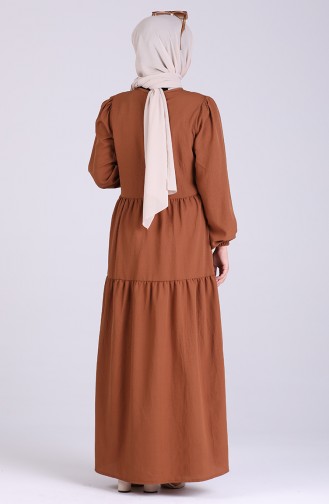 Robe Hijab Couleur cannelle 1420-04