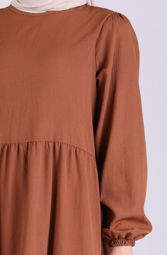 Robe Hijab Couleur cannelle 1420-04