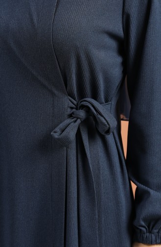 Navy Blue Abaya 4048-01