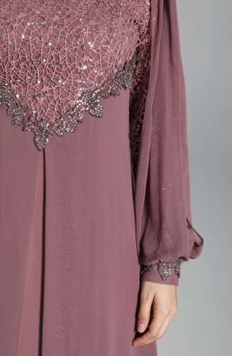 Beige-Rose Hijab-Abendkleider 52764-02