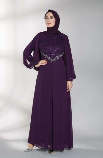 Lila Hijab-Abendkleider 52764-06