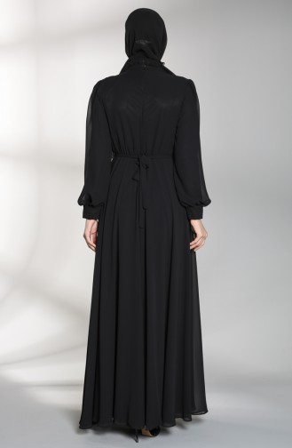 Schwarz Hijab-Abendkleider 4826-03