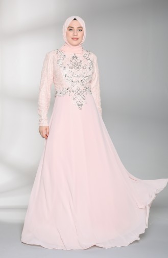 Powder İslamitische Avondjurk 8009-01