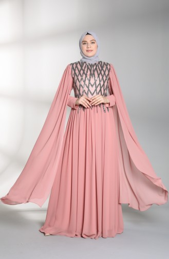 Habillé Hijab Rose Pâle 8013-02