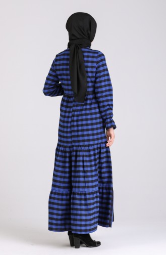 Dunkelblau Hijab Kleider 4326-04