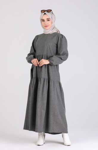Pleated Dress 1419-02 Gray 1419-02