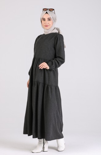 Schwarz Hijab Kleider 1419-04