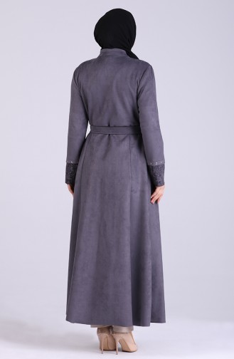 Gray Abaya 0053-01