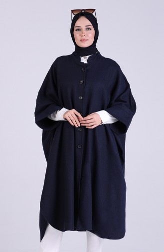 Navy Blue Poncho 9013-01