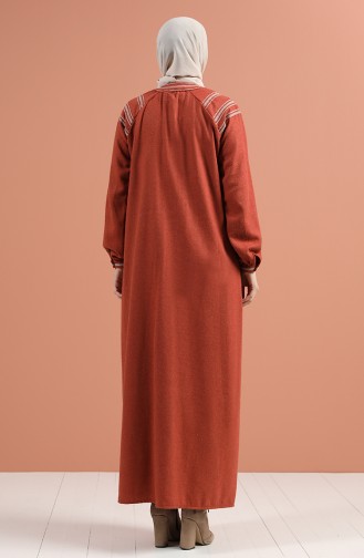Robe Hijab Couleur brique 8131-02
