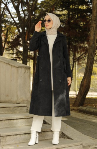 Black Trench Coats Models 1664-02