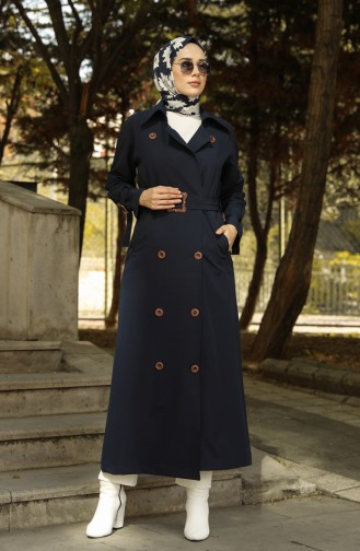 Navy Blue Trenchcoat 90010-01