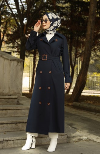 Dunkelblau Trench Coats Models 90010-01