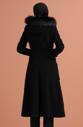 معطف طويل أسود 1007-01