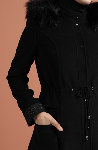 معطف طويل أسود 1007-01