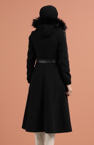 معطف طويل أسود 1008-05