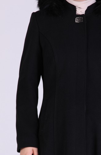 معطف طويل أسود 1011-04