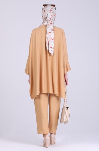 Bat Sleeve Tunic Trousers Double Suit 1095-01 Camel 1095-01