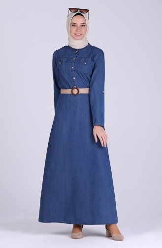 فستان أزرق كحلي 1029-01