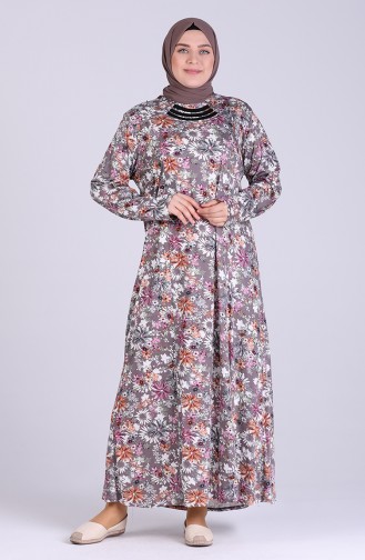 Dunkel-Lila Hijab Kleider 0404-01