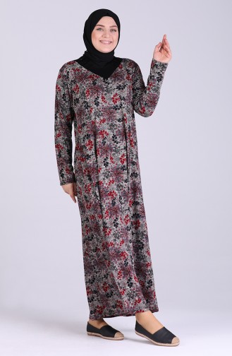 Rot Hijab Kleider 0405-03