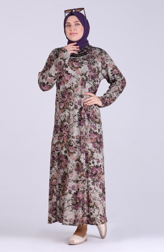Purple Hijab Dress 0406-03