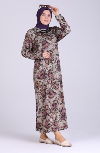Purple Hijab Dress 0406-03