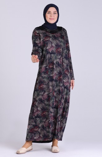 Grün Hijab Kleider 0408-03