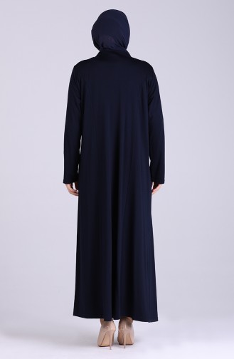 Dunkelblau Hijab Kleider 0409-02