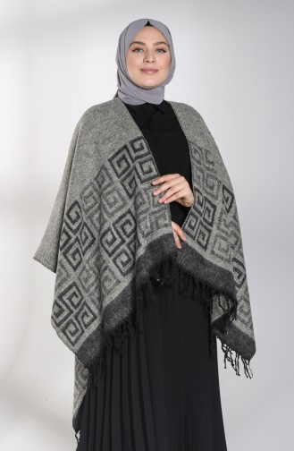 Gray Poncho 13195-02