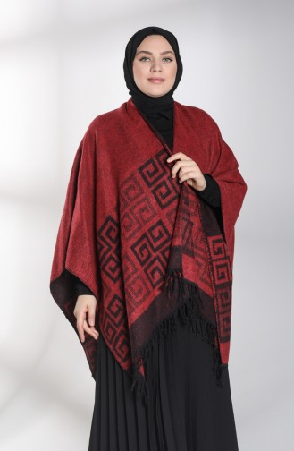Claret red Poncho 13195-08