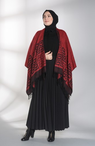 Claret Red Poncho 13195-08