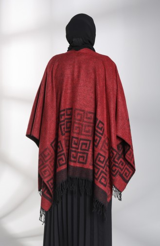 Claret red Poncho 13195-08