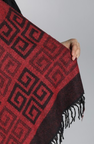 Claret Red Poncho 13195-08